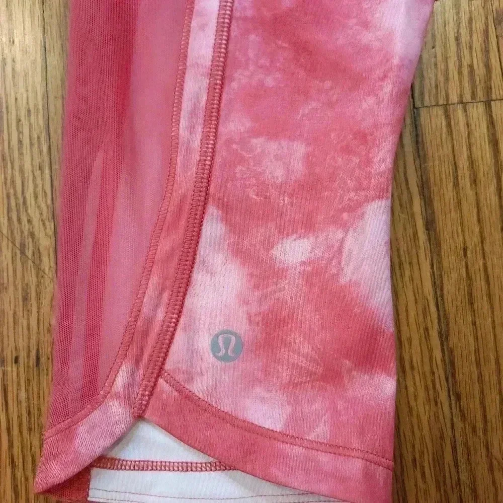 Lululemon Sun Runner Cropped Leggings Tidal Trip Boom Juice Pink WM Size 6 - Picture 7 of 7